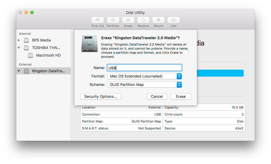 USB Installer MacOS